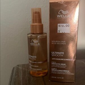 Wella Ultimate Smooth Hair Serum with Squalane Omega 9 GOLD 3.3 FL OZ